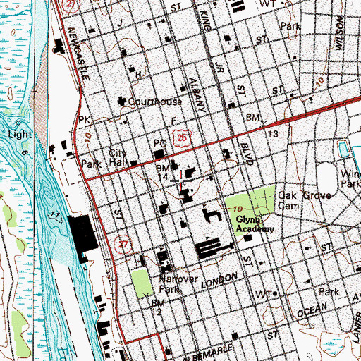 Topographic Map of Beth Tefillo Synagogue, GA