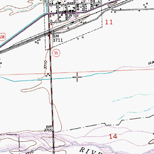 Topographic Map of Harmony Ditch Number 3, CO