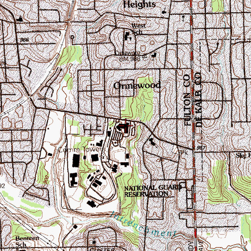 Topographic Map of Georgia State Patrol Headquarters, GA