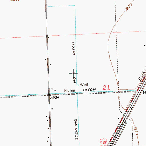 Topographic Map of Sterling Number 2 Ditch, CO