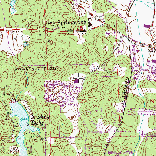 Topographic Map of Kimberly Road Community Center, GA
