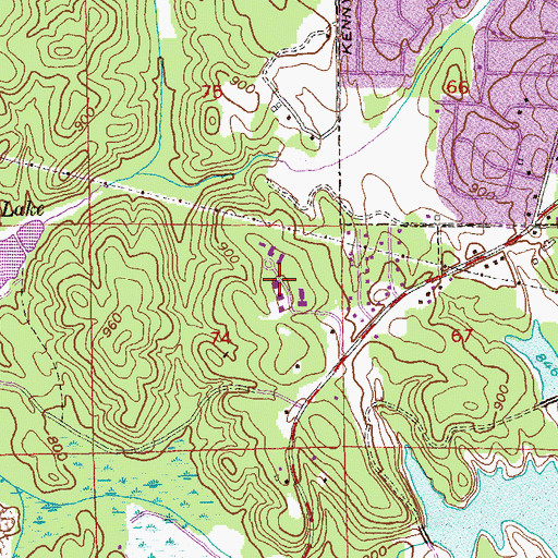 Topographic Map of Saint Josephs Orphanage, GA