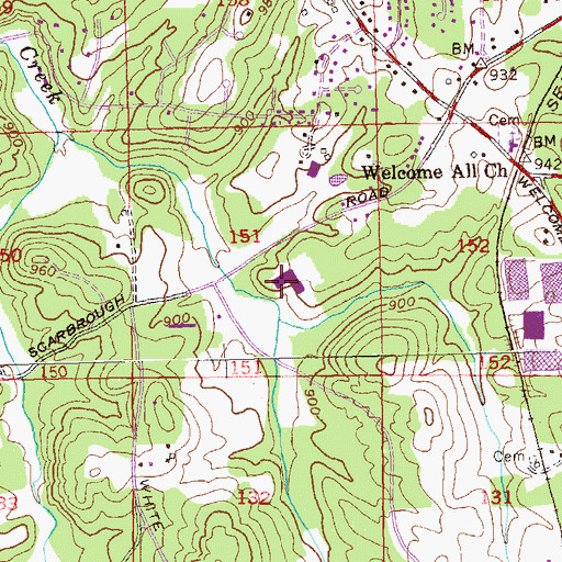 Topographic Map of Seaborn Lee Elementary School, GA
