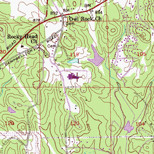 Topographic Map of Westlake High School, GA