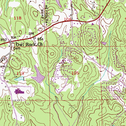 Topographic Map of Westside Hills, GA
