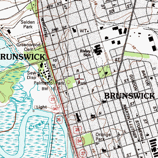 Topographic Map of Bible Baptist Church, GA