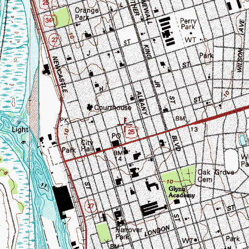 Topographic Map of Bryant Baptist Church, GA