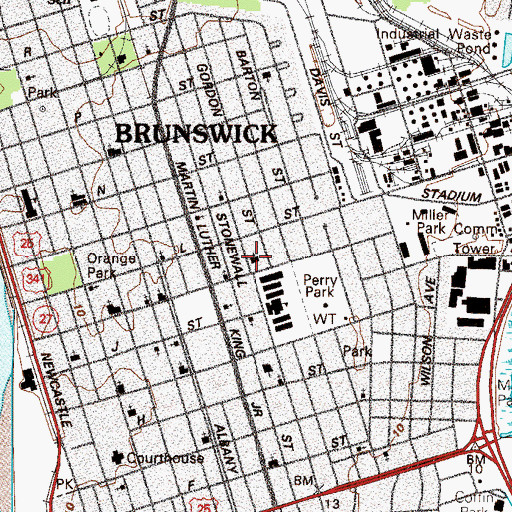 Topographic Map of Church of God in Christ, GA