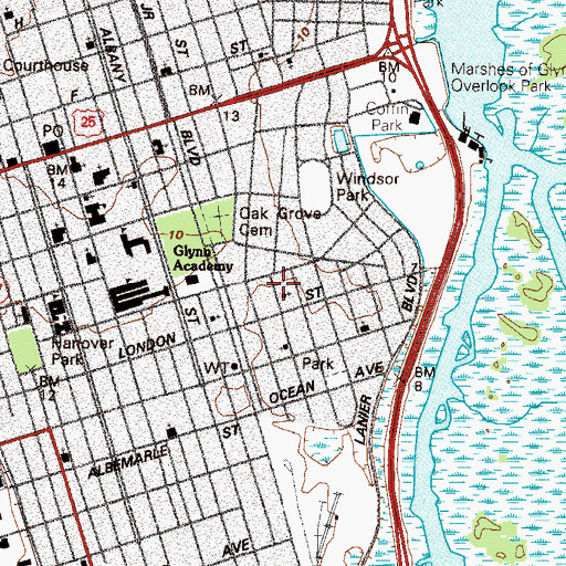 Topographic Map of Friendship Baptist Church, GA
