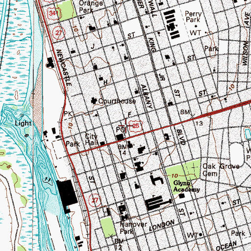 Topographic Map of Kay Square, GA