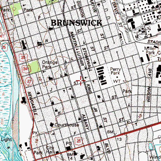 Topographic Map of McIntyre Court, GA
