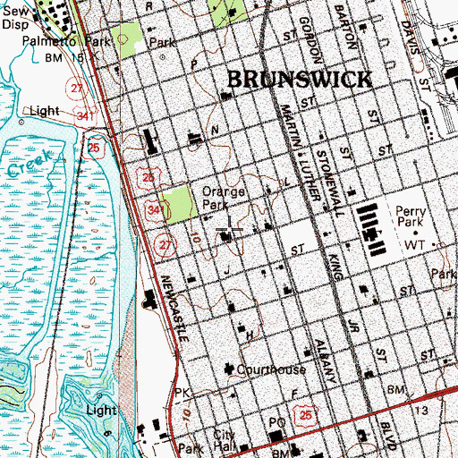 Topographic Map of McKendree Methodist Church, GA