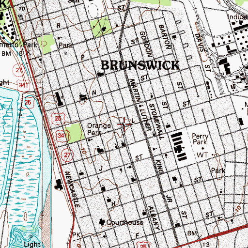 Topographic Map of Payne Chapel African Methodist Episcopal Church, GA