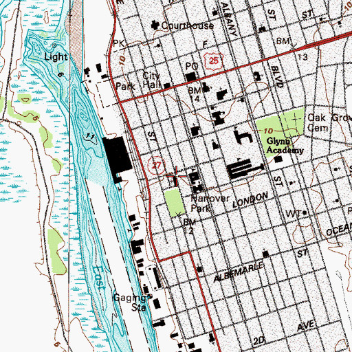 Topographic Map of Saint Francis Xavier Church, GA
