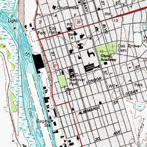 Topographic Map of Saint Francis Xavier School, GA