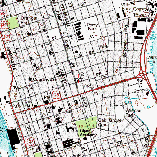 Topographic Map of Saint James Baptist Church, GA
