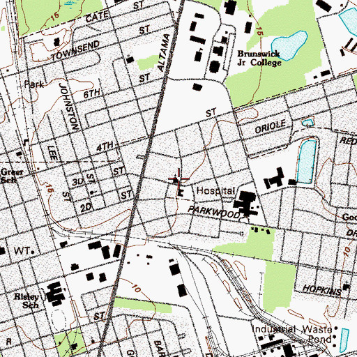 Topographic Map of Saint James Evangelical Lutheran Church, GA