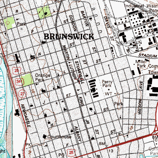 Topographic Map of Sanctified Holiness Church, GA