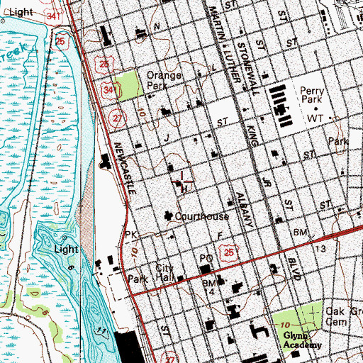 Topographic Map of Second Advent Christian Church, GA