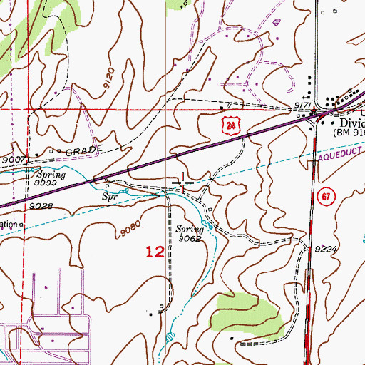 Topographic Map of Transmission Line and Blue River Pipe Line, CO