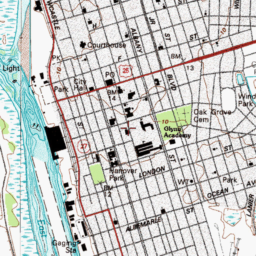 Topographic Map of Shiloh Baptist Church, GA