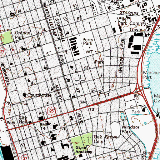 Topographic Map of Zion Baptist Church, GA
