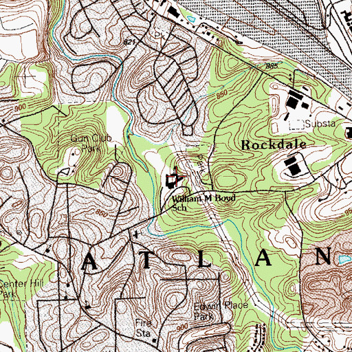 Topographic Map of William M Boyd Elementary School, GA
