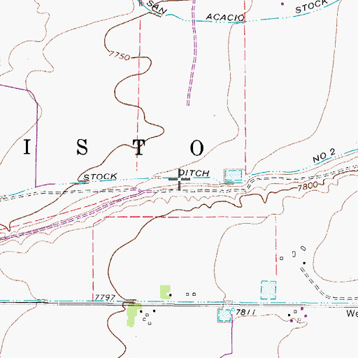 Topographic Map of San Acacio Stock Ditch Number 2, CO