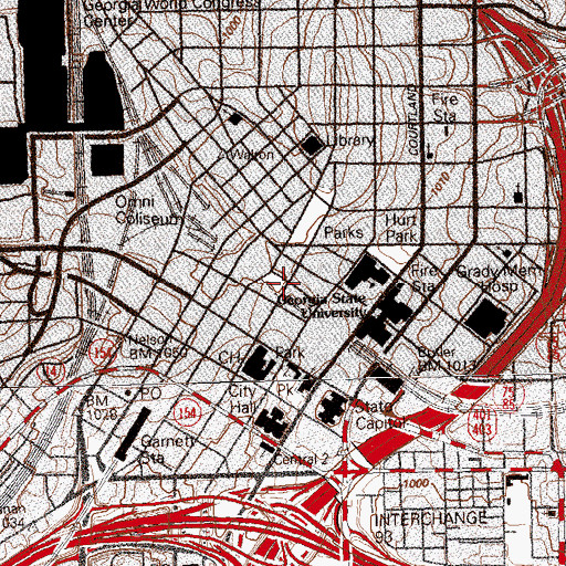 Topographic Map of Plaza Park, GA
