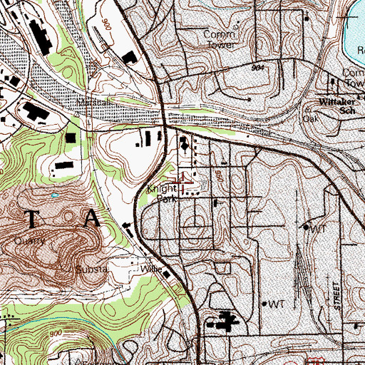 Topographic Map of William T Knight Park, GA