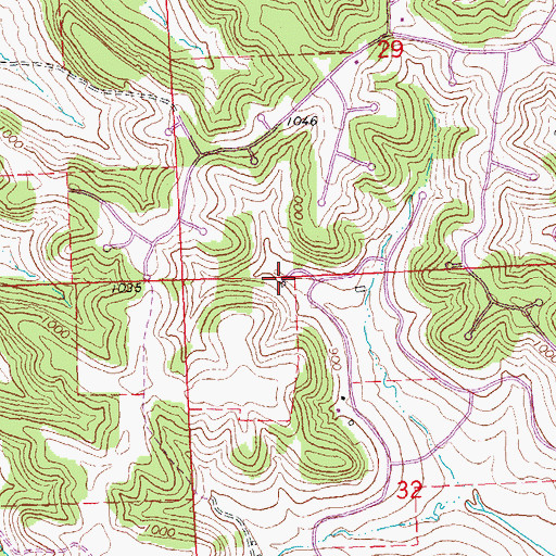 Topographic Map of Belden School (historical), IL