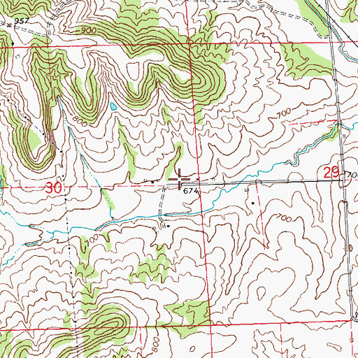 Topographic Map of Black School (historical), IL