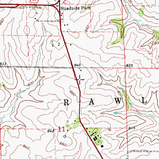Topographic Map of Cottage Grove School (historical), IL