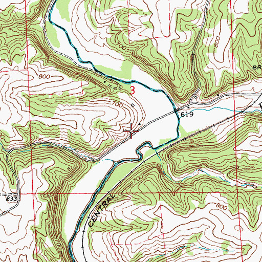 Topographic Map of Furnace School (historical), IL