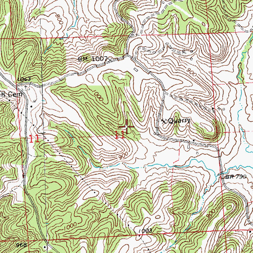Topographic Map of Green Valley School (historical), IL