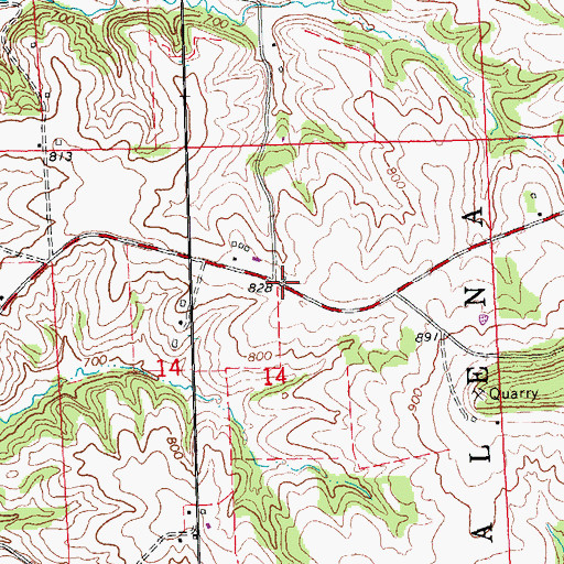 Topographic Map of Independence School (historical), IL