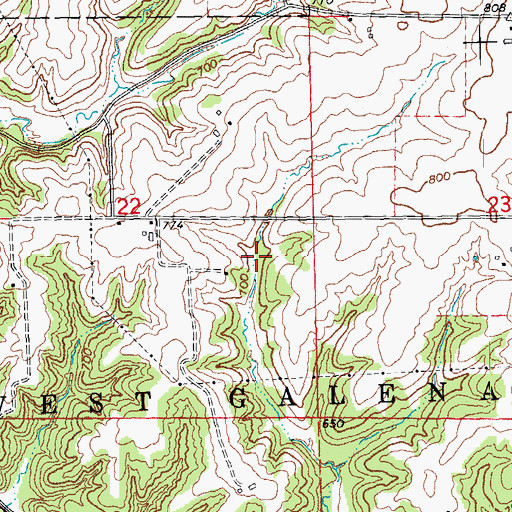 Topographic Map of Merry Widow Mine, IL
