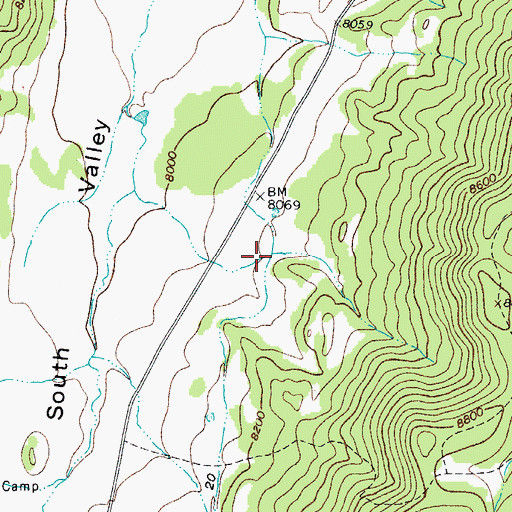 Topographic Map of Maxwell Ditch Number 19 and 20, CO