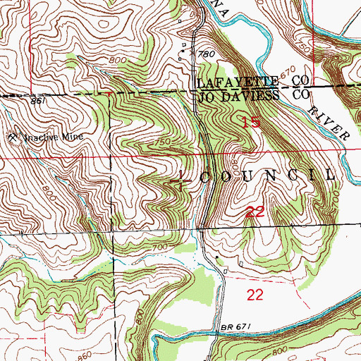 Topographic Map of Northwestern Mine, IL