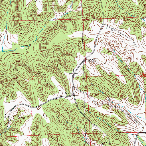 Topographic Map of Oak Ridge School (historical), IL