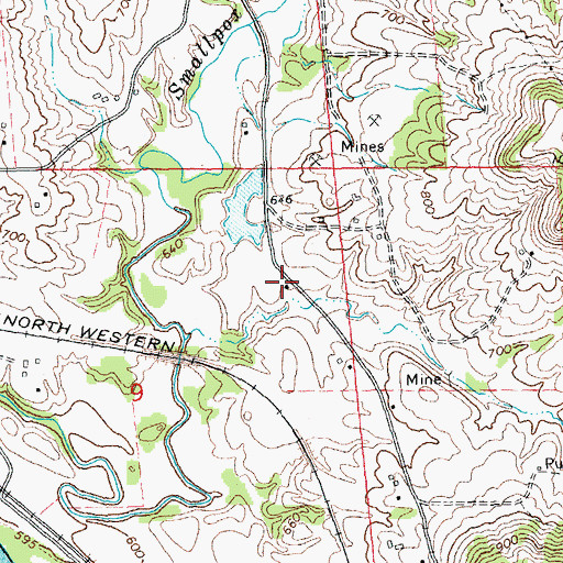 Topographic Map of Spring Creek School (historical), IL