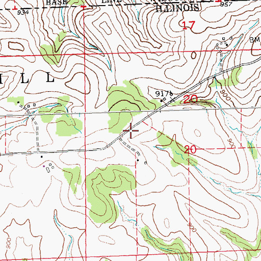 Topographic Map of Travis School (historical), IL