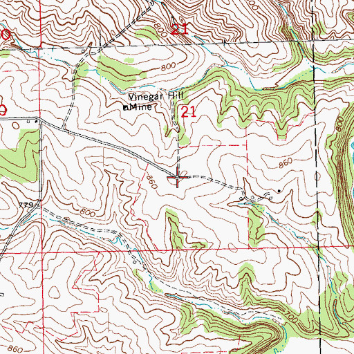 Topographic Map of Vinegar Hill School (historical), IL