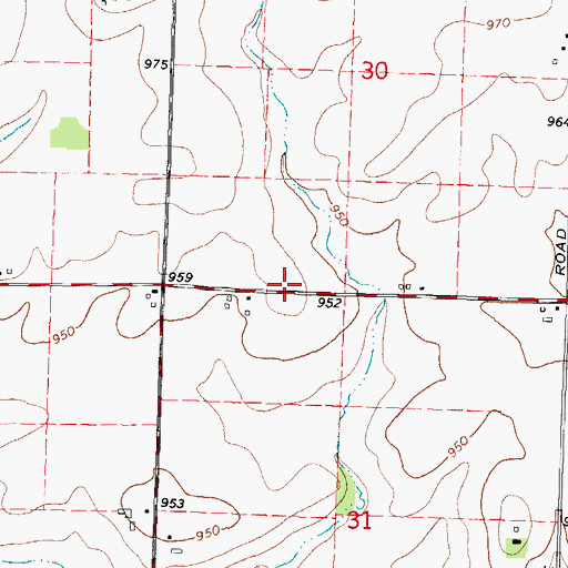 Topographic Map of Beck School (historical), IL