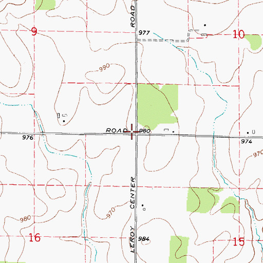 Topographic Map of Center School (historical), IL
