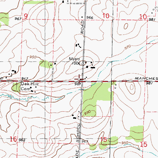 Topographic Map of Fish School (historical), IL