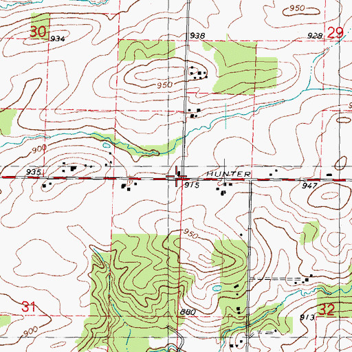 Topographic Map of Gray School (historical), IL