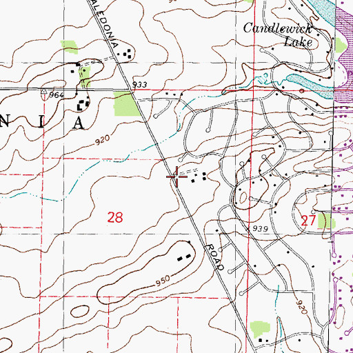 Topographic Map of Morgan School (historical), IL