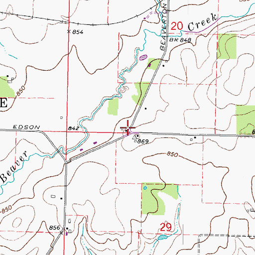 Topographic Map of Ray School (historical), IL