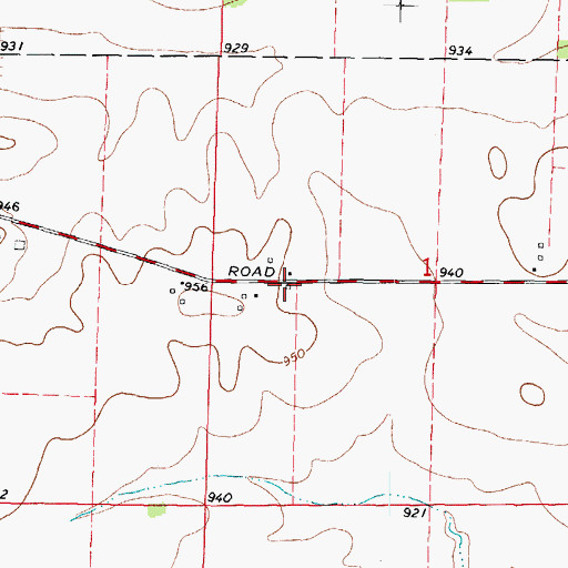 Topographic Map of Warrentown School (historical), IL